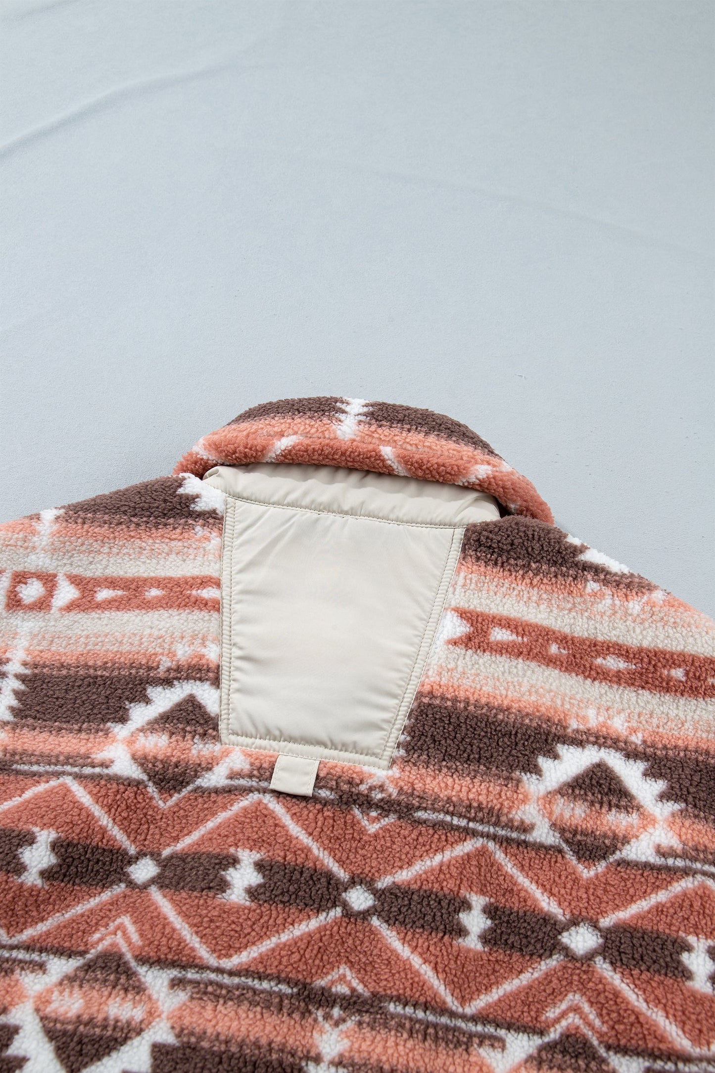 Aztec Fleece Buttoned Placket Side Tie Vest