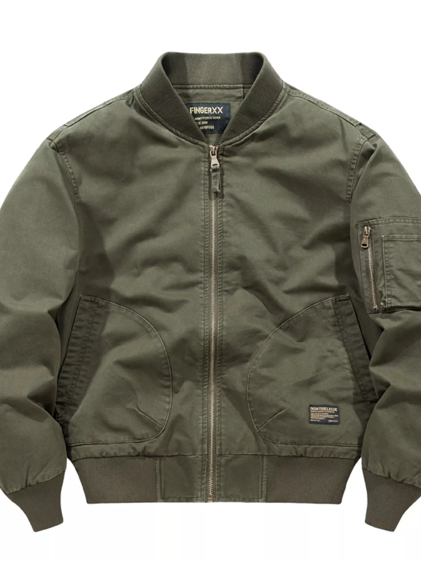 Men's Plus Size Classic Zip Up Bomber Jacket