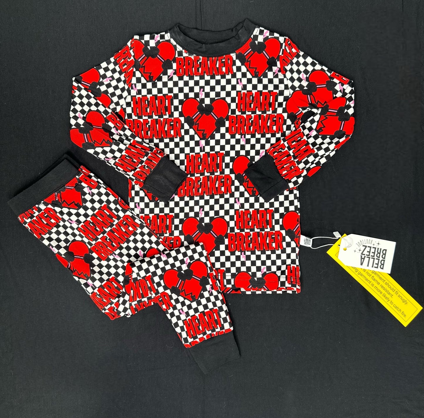 Checkered Heart Breaker Bamboo Set (FINAL SALE)