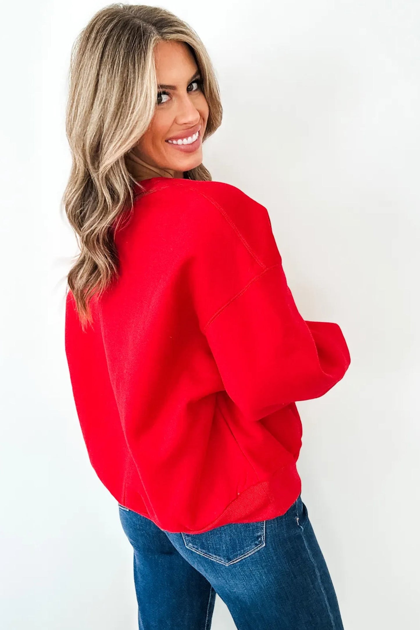 GAMEDAY Embroidered Patch Pattern Sweatshirt
