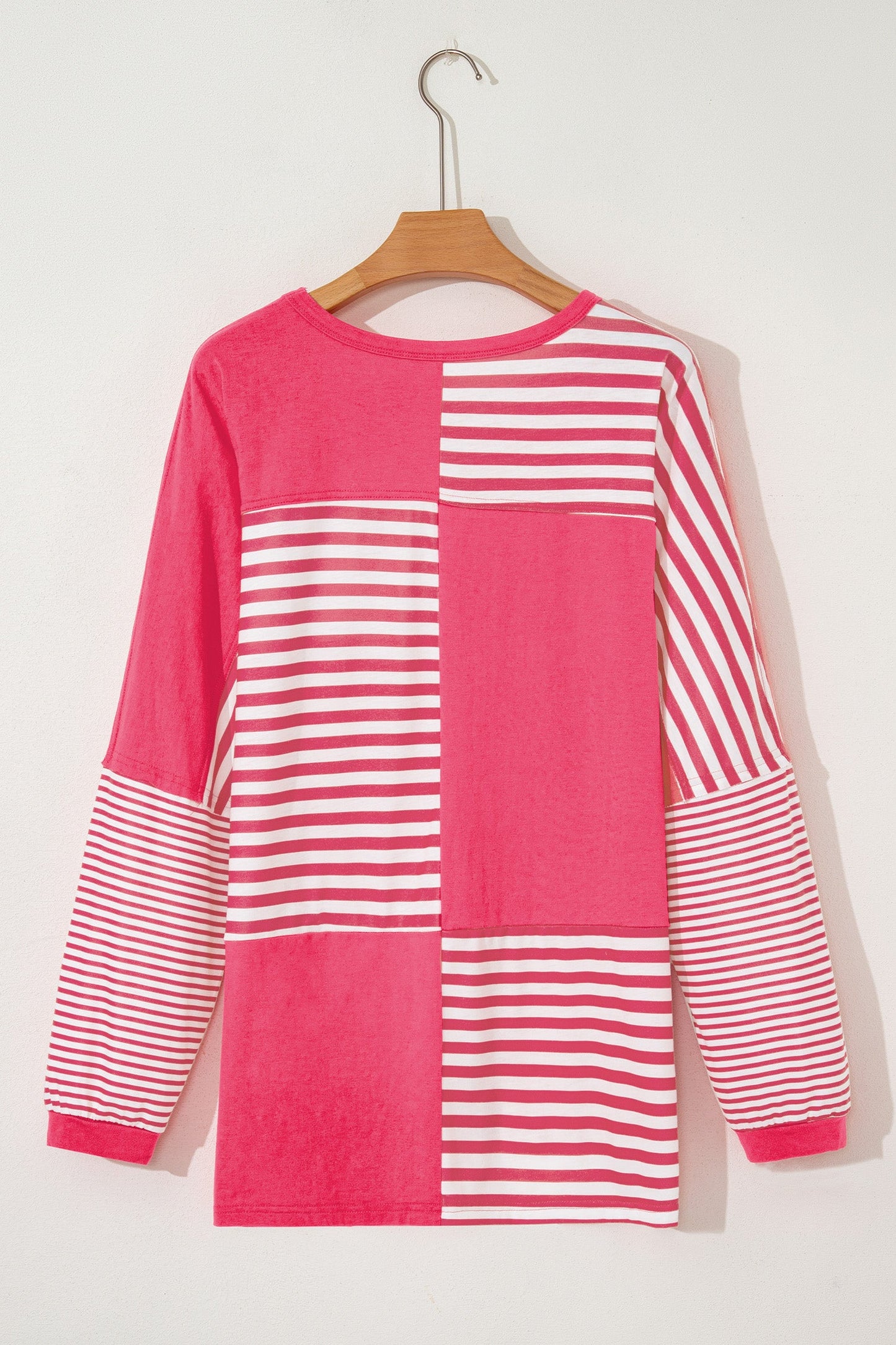 Patchwork Drop Shoulder Long Sleeve Tunic