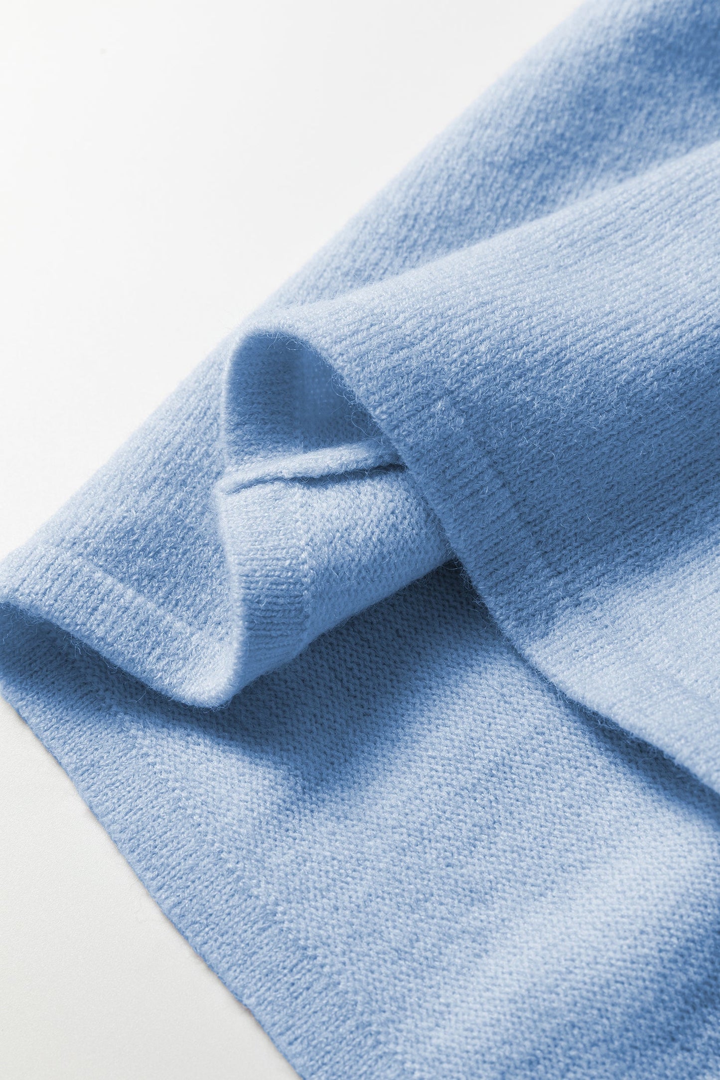 Solid 3/4 Sleeve Boxy Button-Down Cardigan