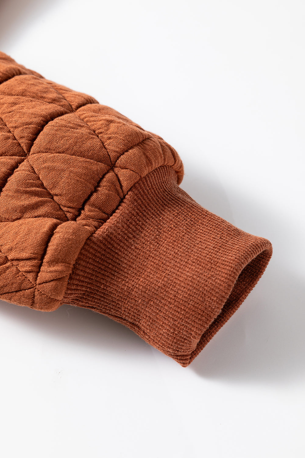 Geometric Quilted Half-Zip Sweatshirt