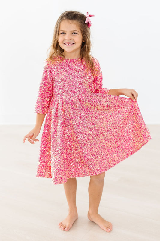 SALE Hot Pink Sequin Dress