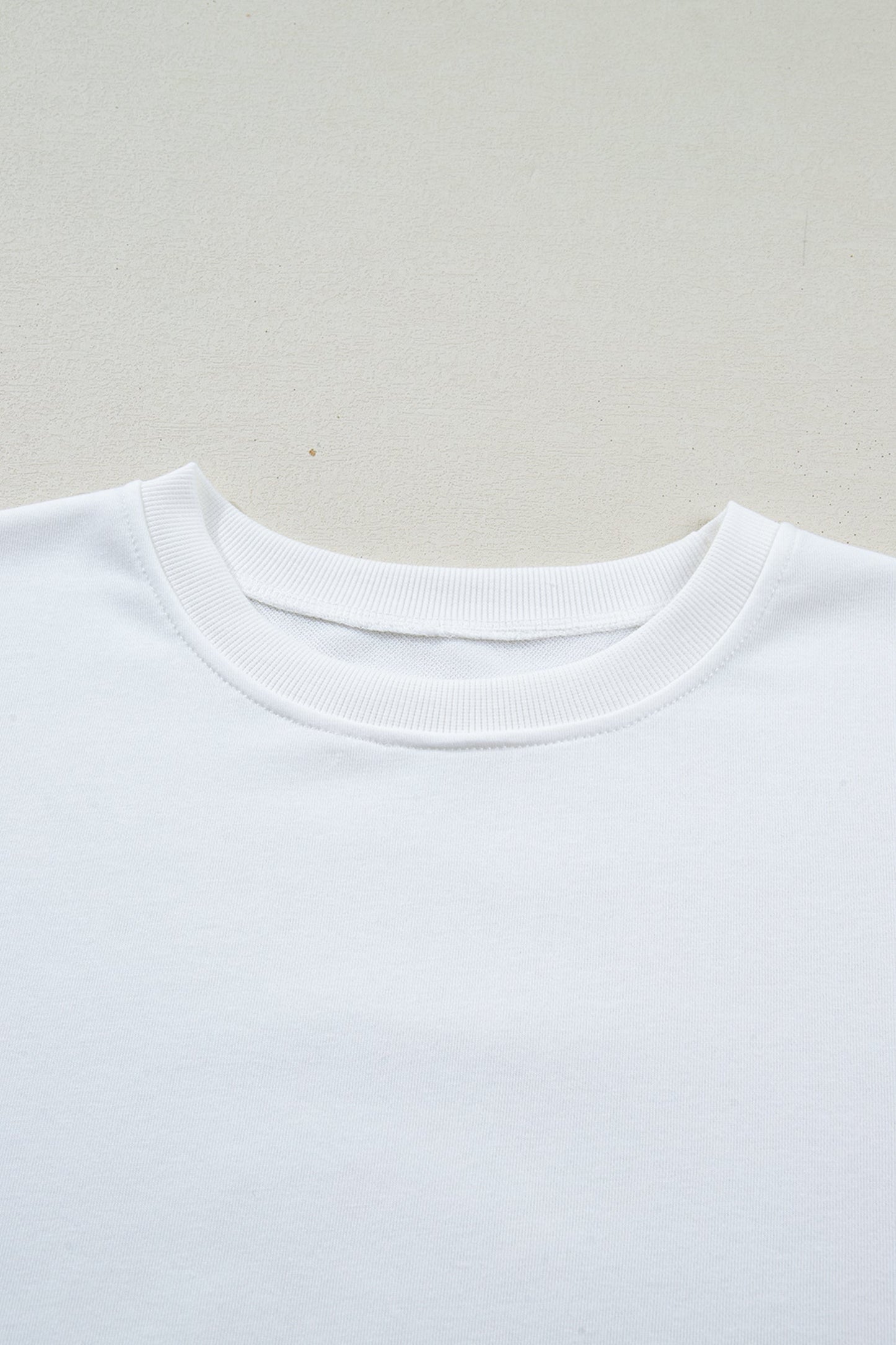 Solid Drop Shoulder Long Sleeve Top