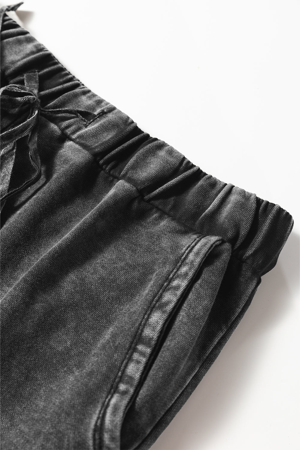 Mineral Wash Tiered Drawstring Wide Leg Pants