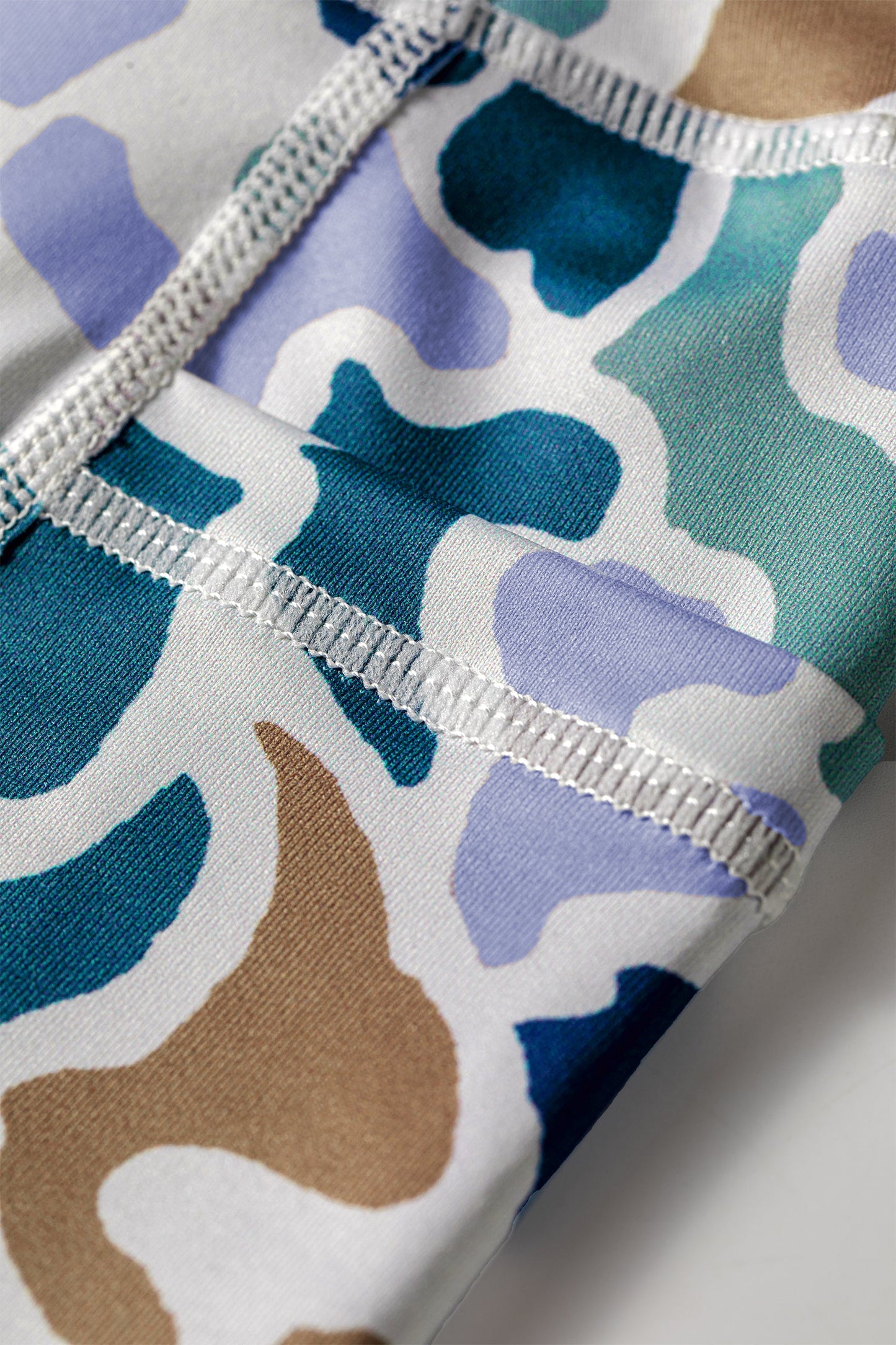 Abstract Camo Side Pocket Biker Shorts