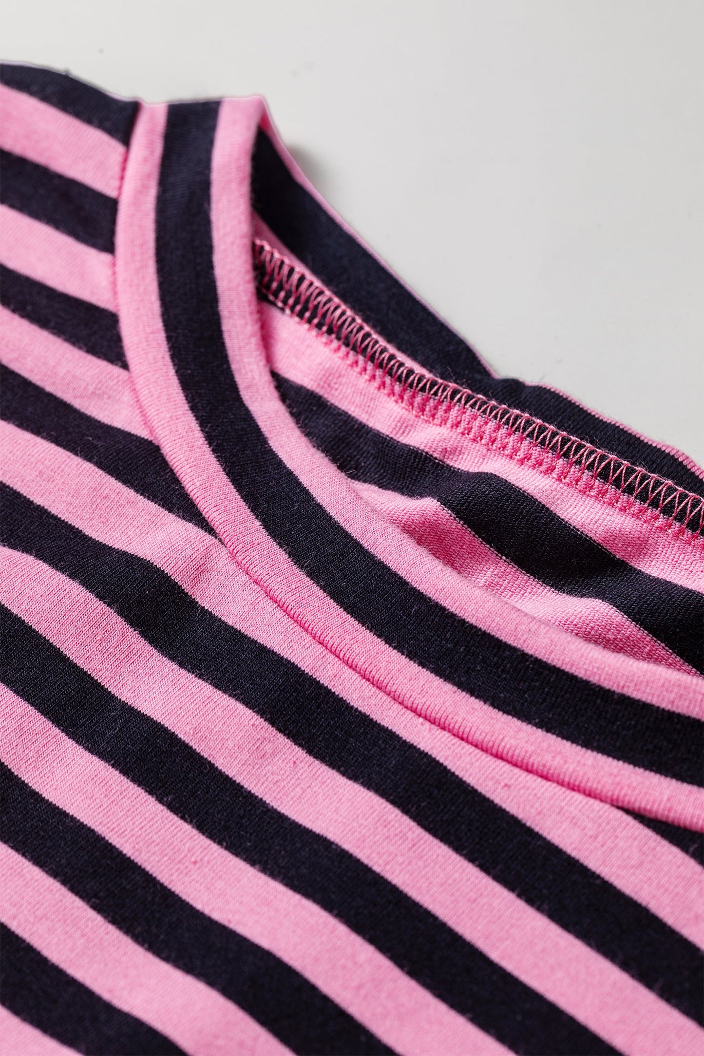 Stripe Long Sleeve Top and Drawstring Pants Set