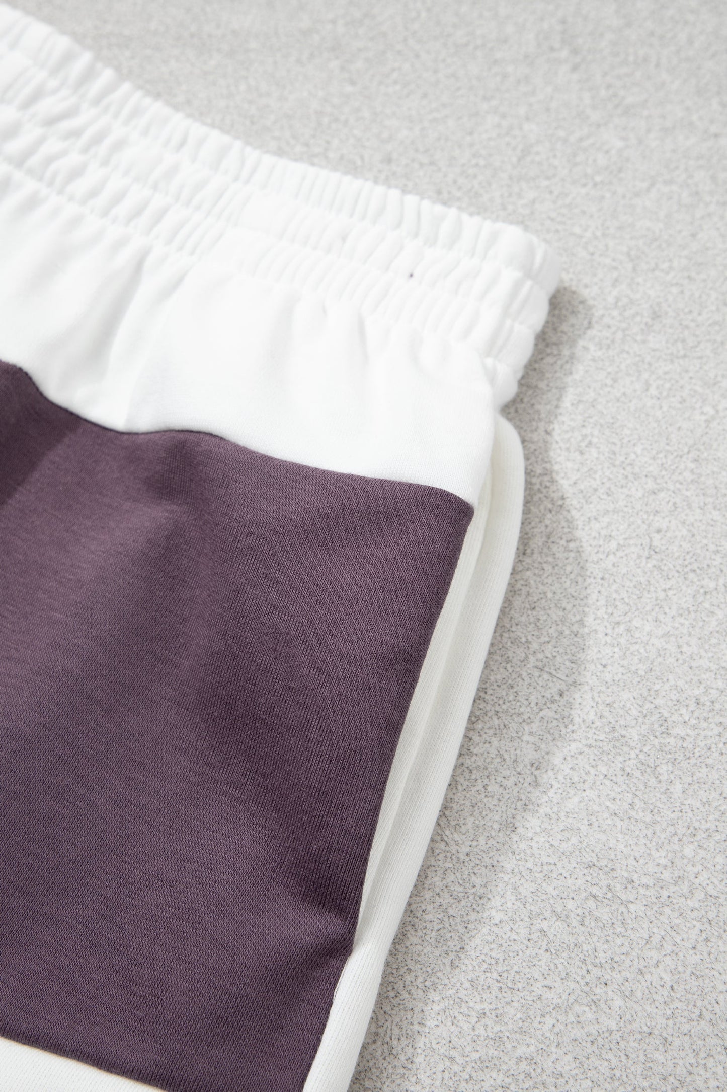 Stripe Colorblock Reverse Seam Top and Shorts Set