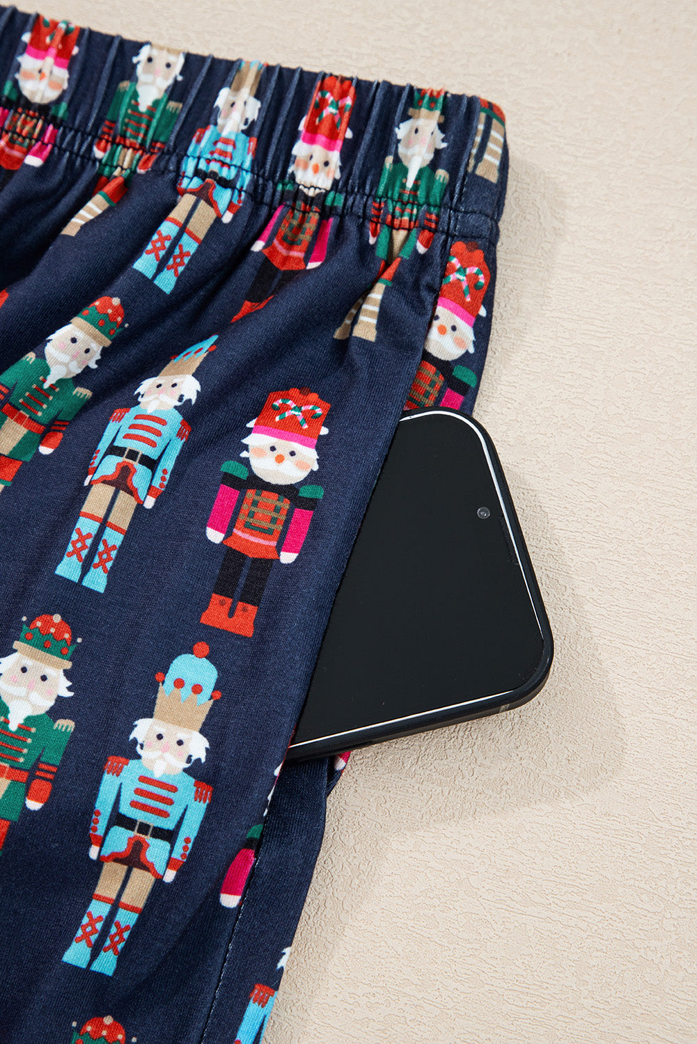 Plaid Mama Claus Tee and Nutcracker Shorts Set