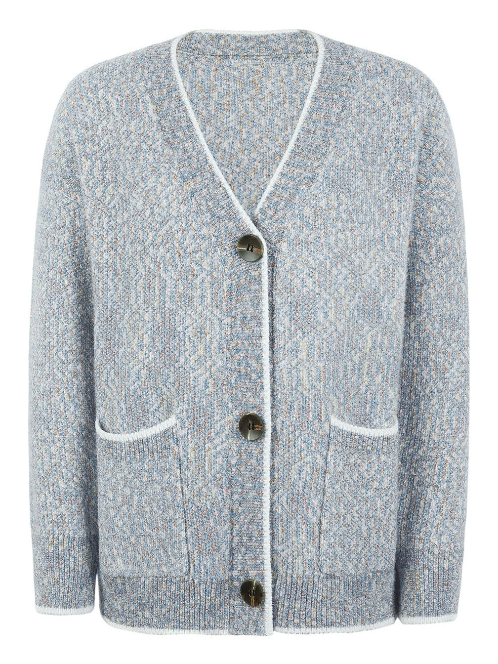 Women Button Down V-Neck Cardigan with Pockets