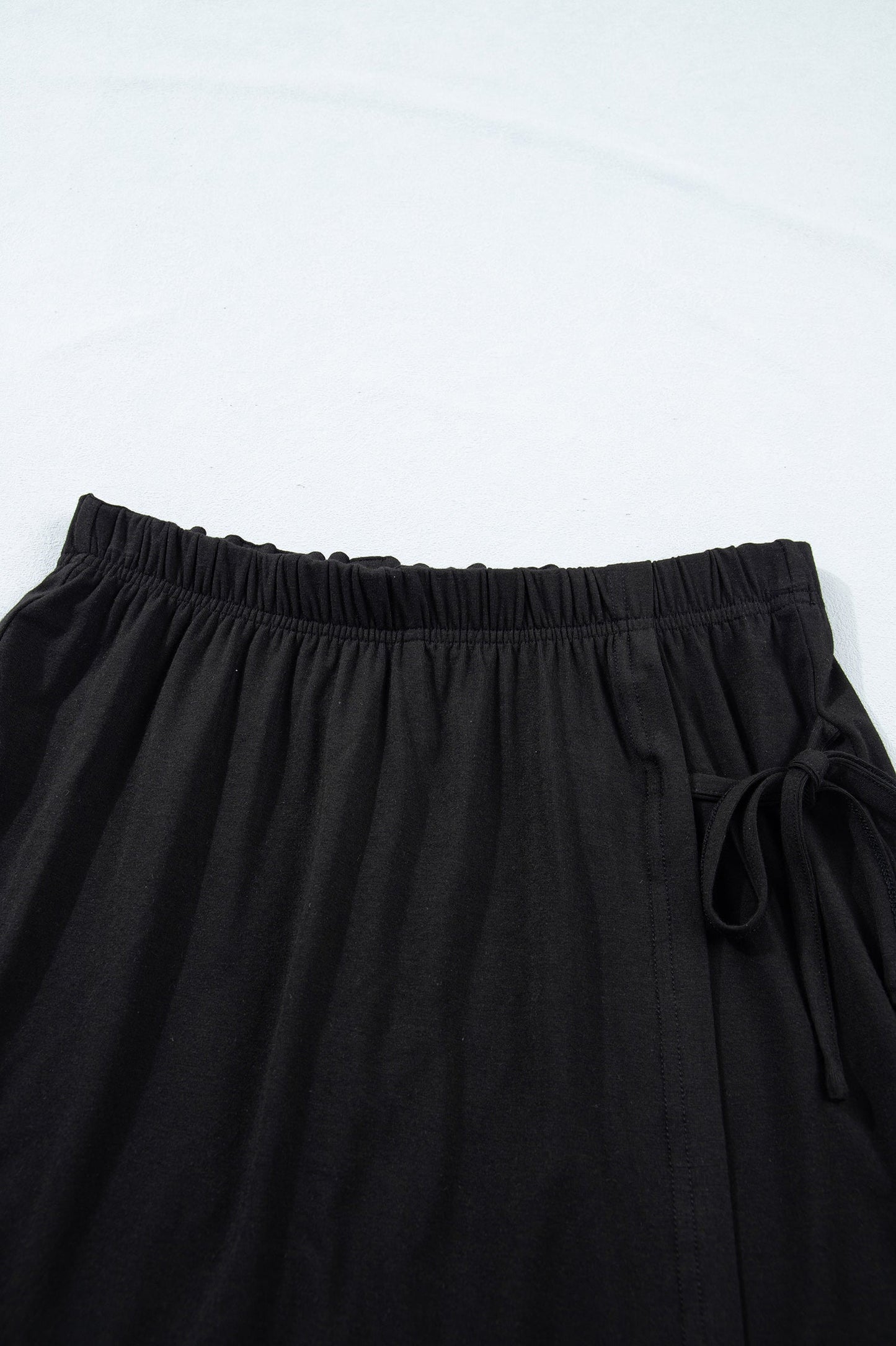 Solid Oversize Tee & Tie Wrap Mini Skort Set