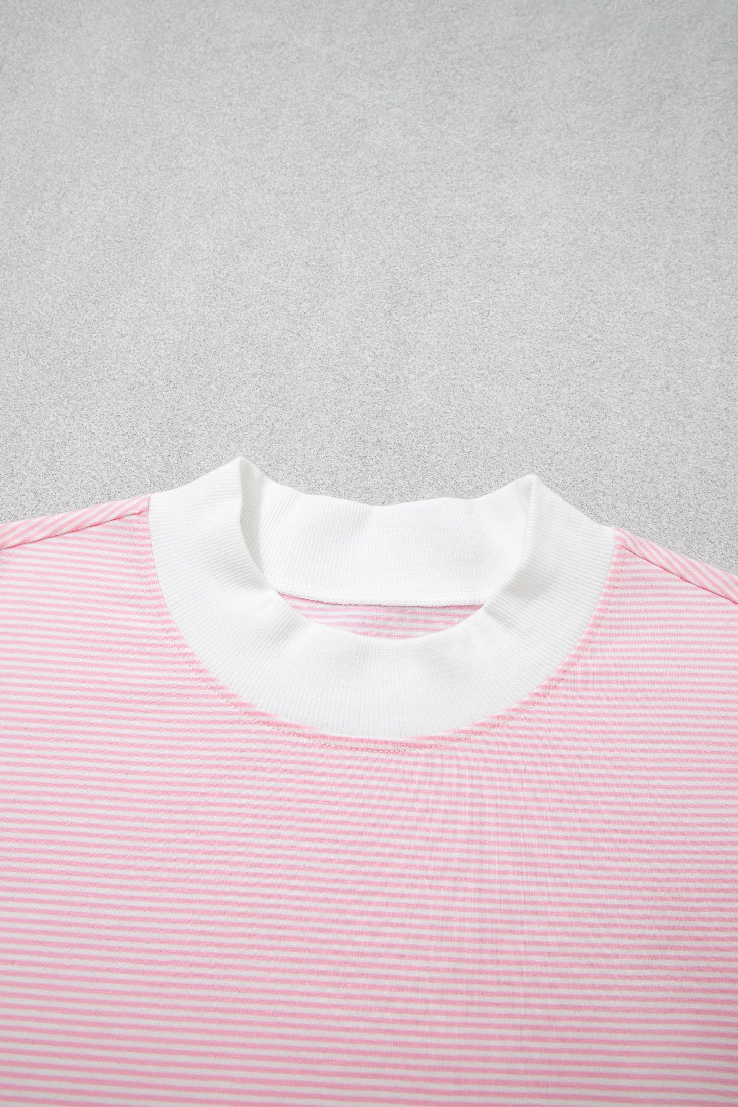 Stripe Colorblock Mock Neck Sweatshirt & Pants Set