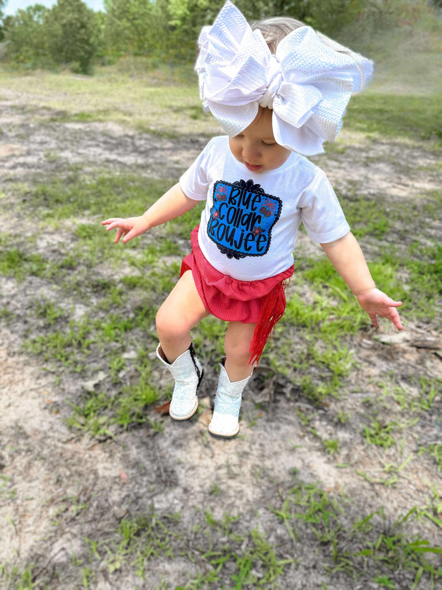 12/18 Months Red Fringe Bloomies (FINAL SALE)