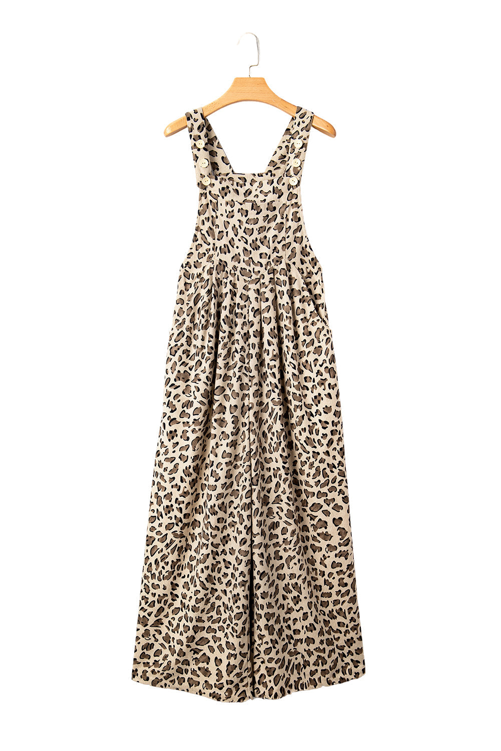 Leopard Bib Wide Leg Jumpsuit