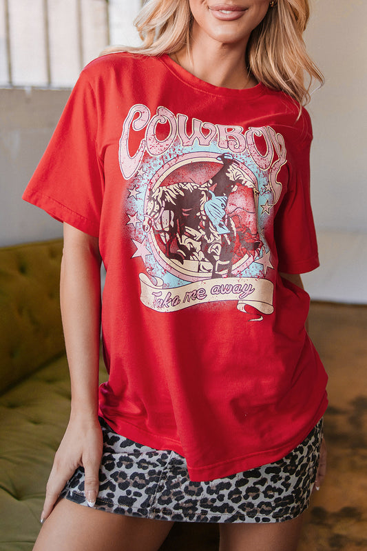 Western Cowboy Short Sleeve Graphic Tee