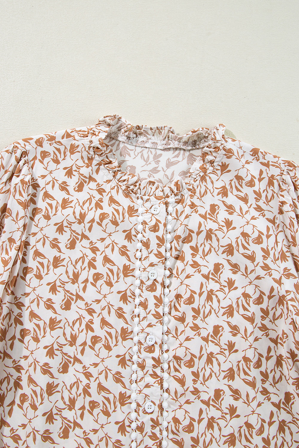 Floral Lace Puff Sleeve Shirt