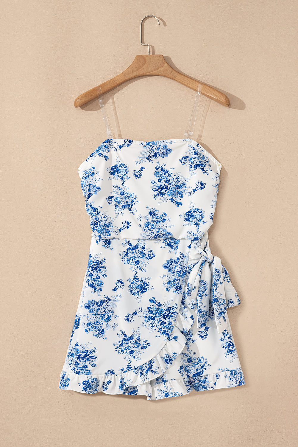 Floral Ruffle Strapless Romper