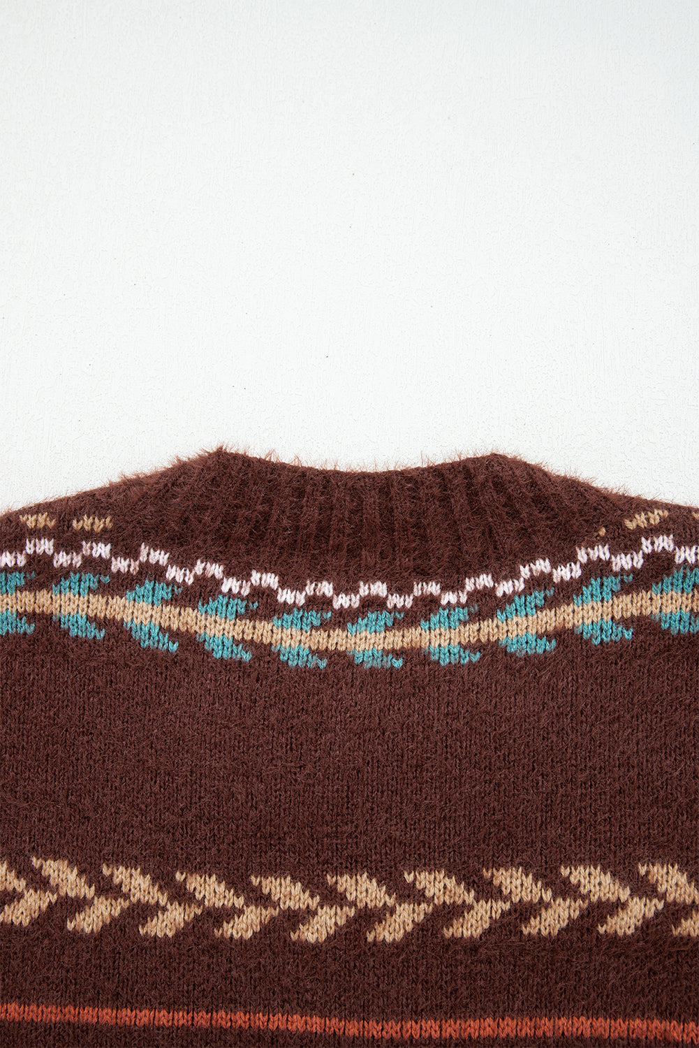 Boho Stripe Knitted Drop Shoulder Sweater