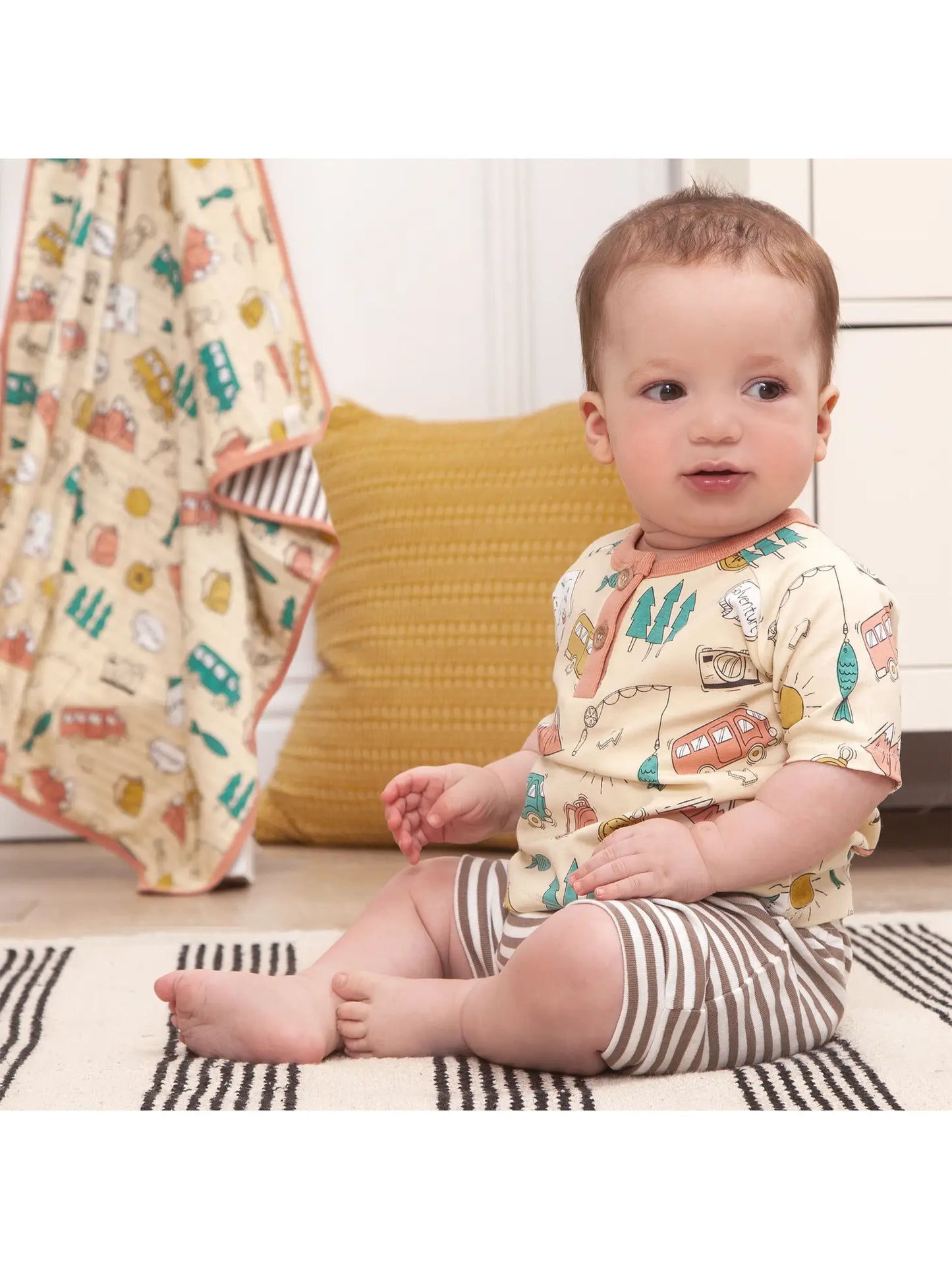 FINAL SALE - Baby Boy's Big Adventure Bamboo Set