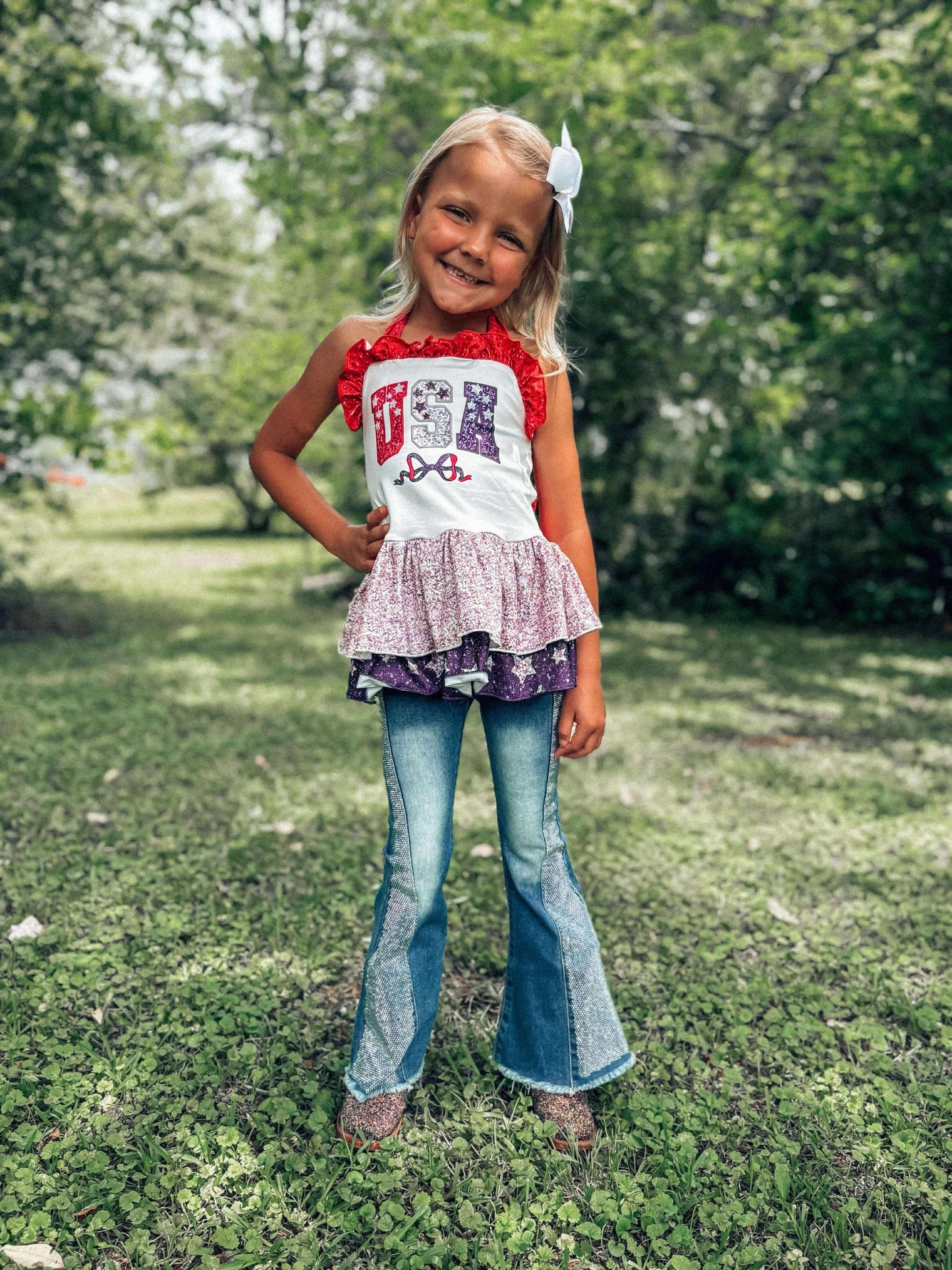 Bedazzled Denim Flares