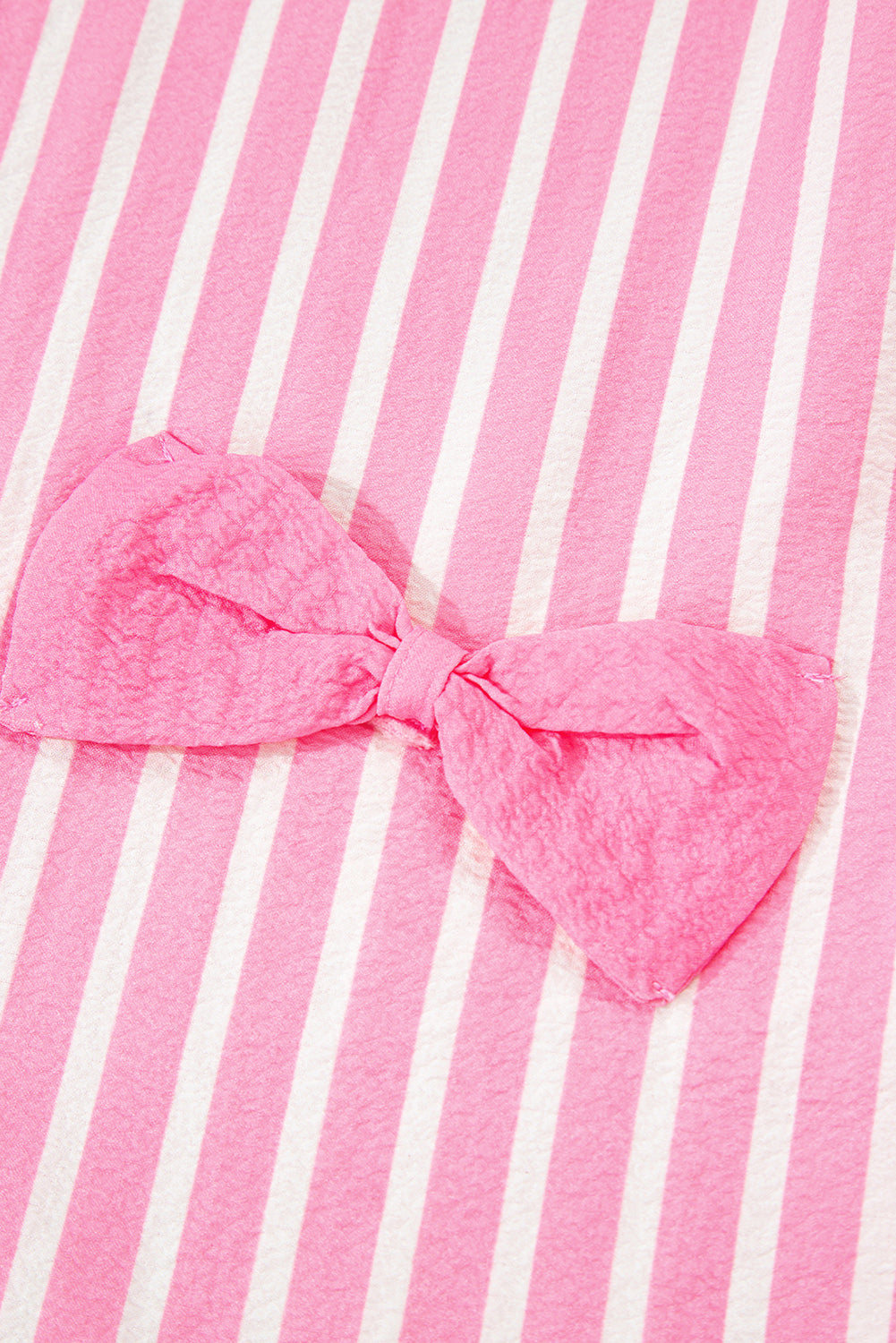 Stripe Bow Top and Pants Pajama Set