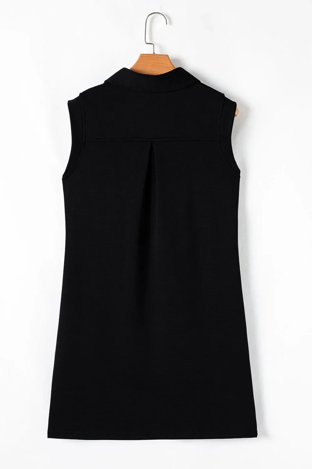 Notched Sleeveless Mini Dress