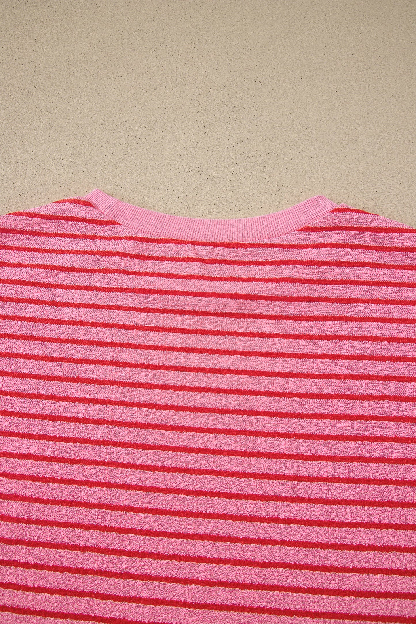 Stripe Side Split Tee & Drawstring Shorts Set