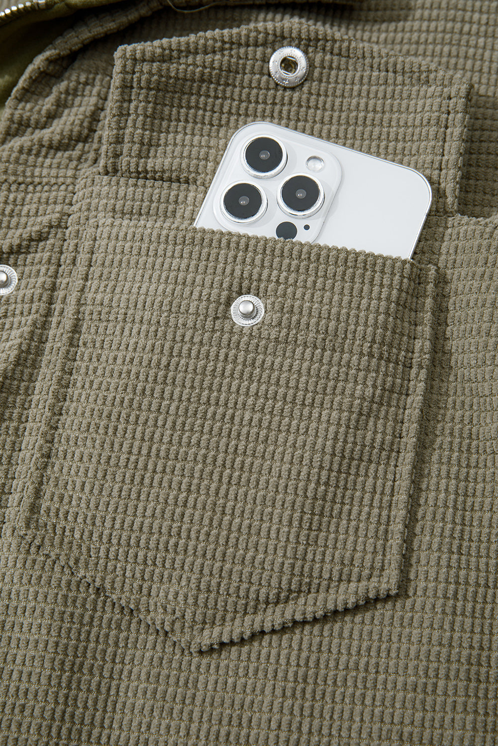 Textured Knit Pocketed Drawstring Hooded Jacket