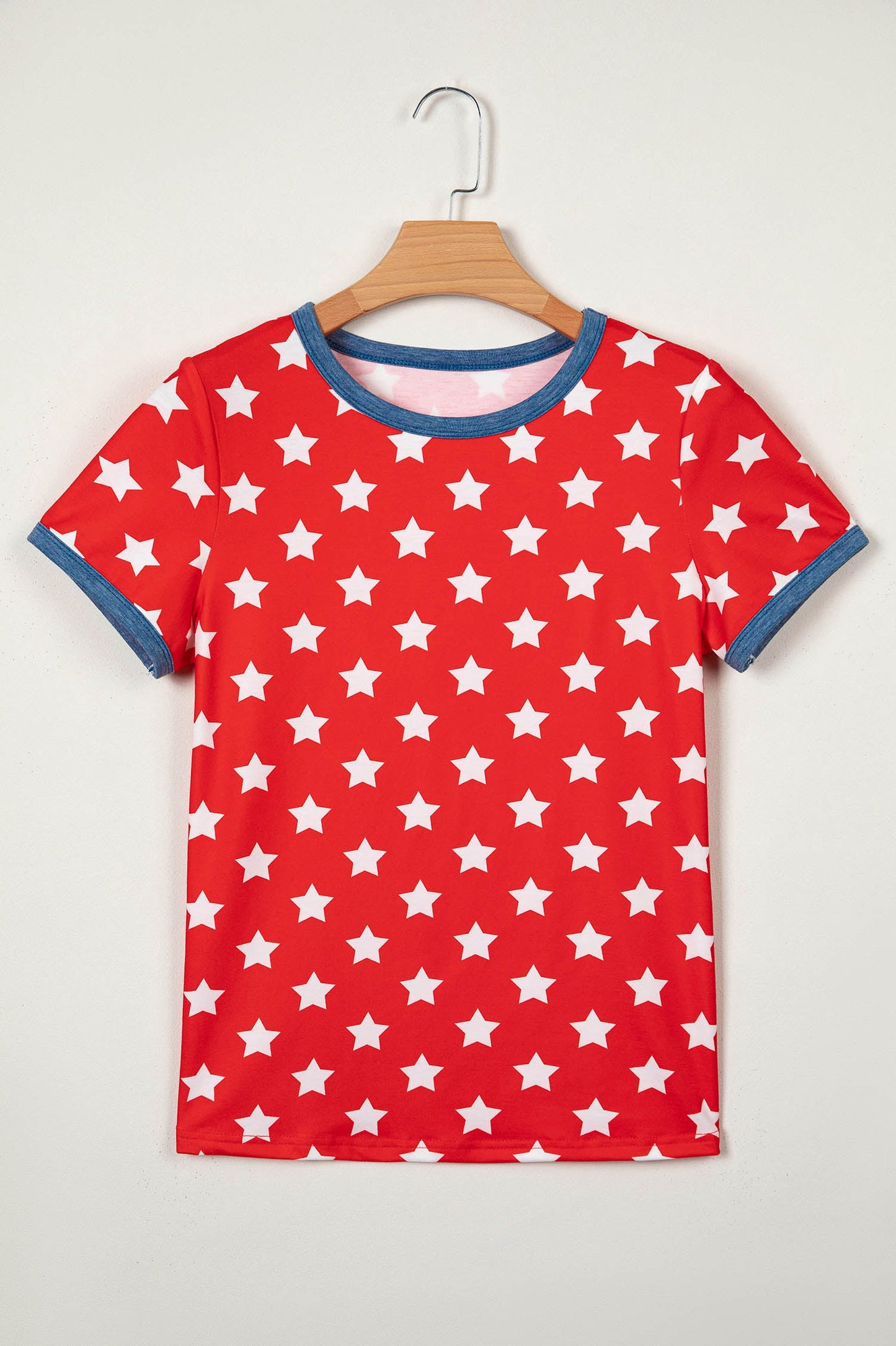 Americana Stars Colorblock Short Sleeve Top