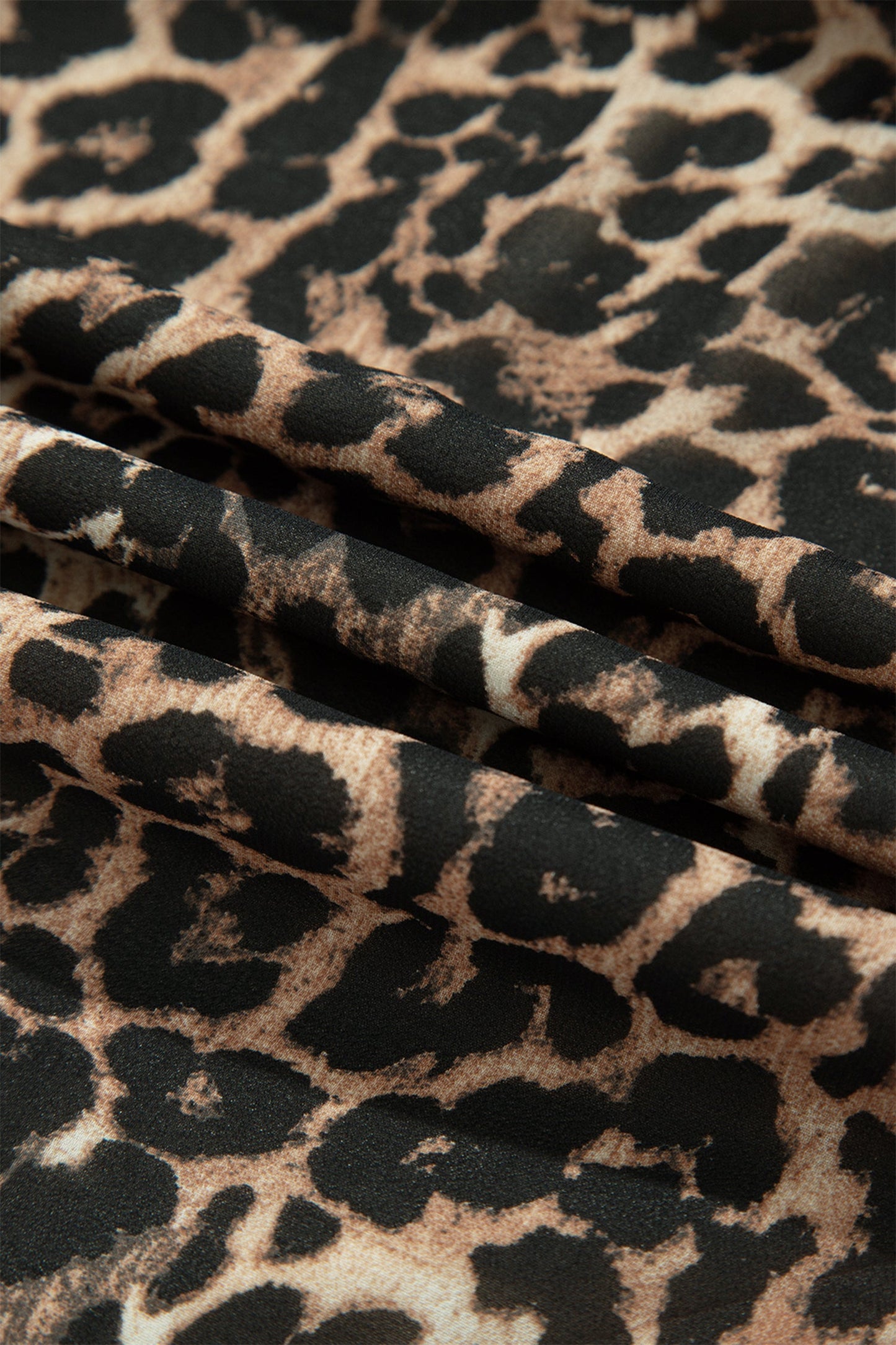 Leopard Long Sleeve Shift Mini Dress