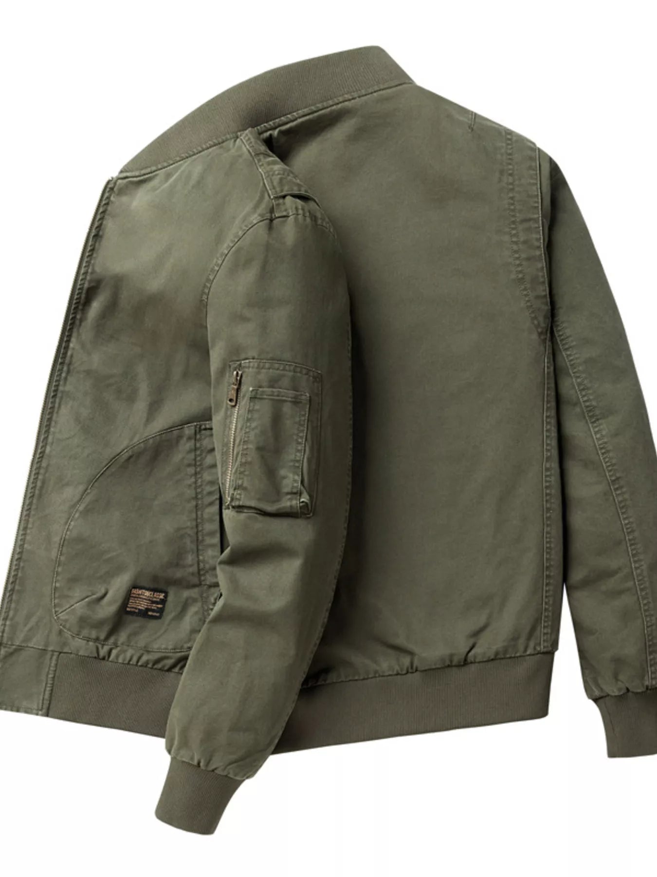 Men's Plus Size Classic Zip Up Bomber Jacket