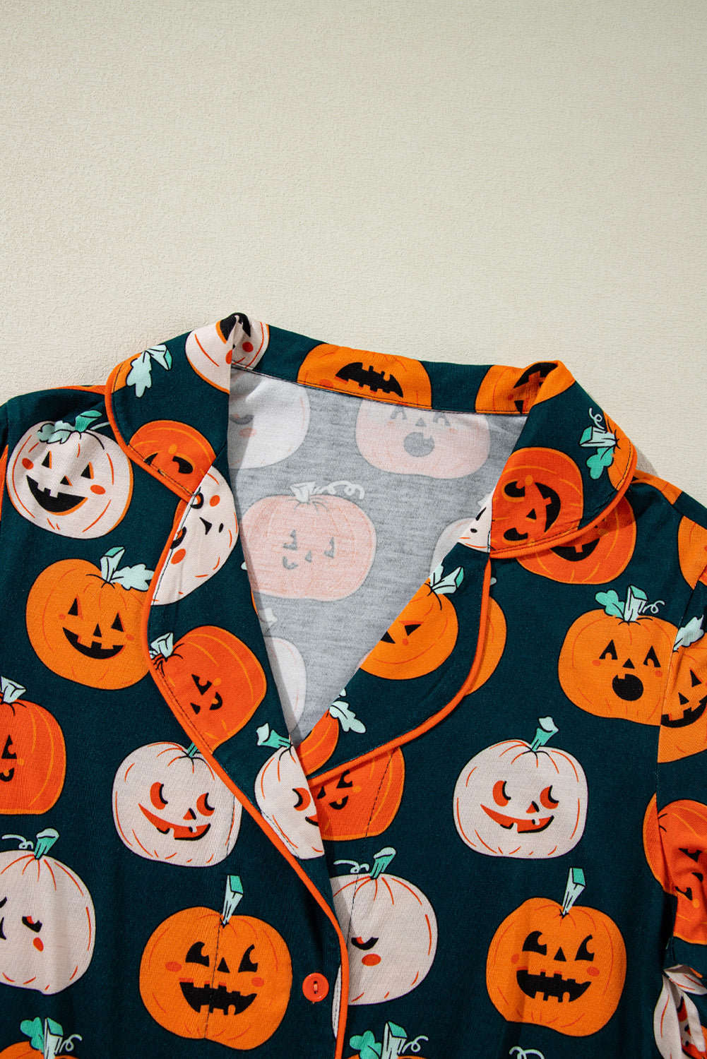Halloween Pumpkin Shirt & Pants Pajama Set
