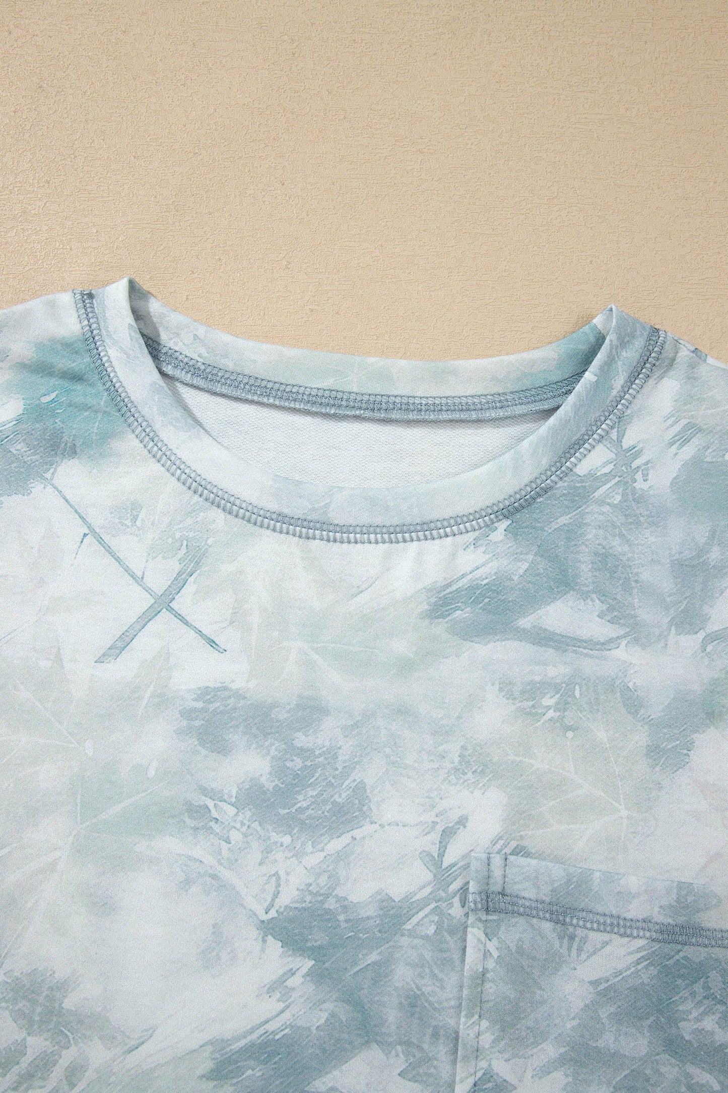 Camo Short Sleeve Top & Elastic Waist Shorts Set