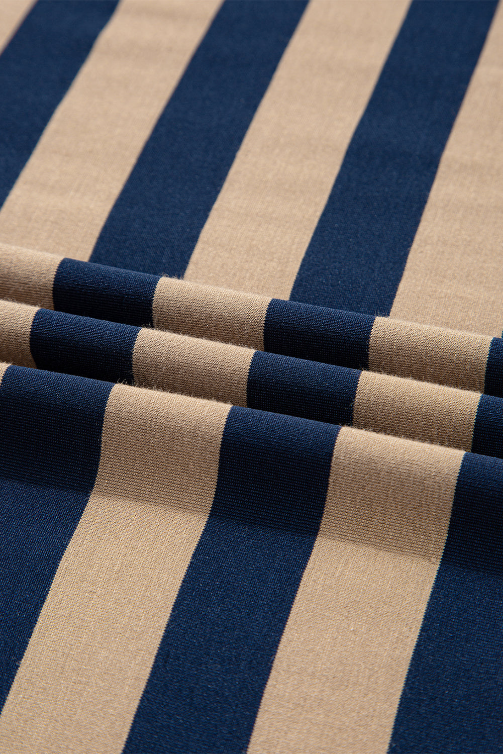 Stripe V-Neck Side Slit Maxi Dress
