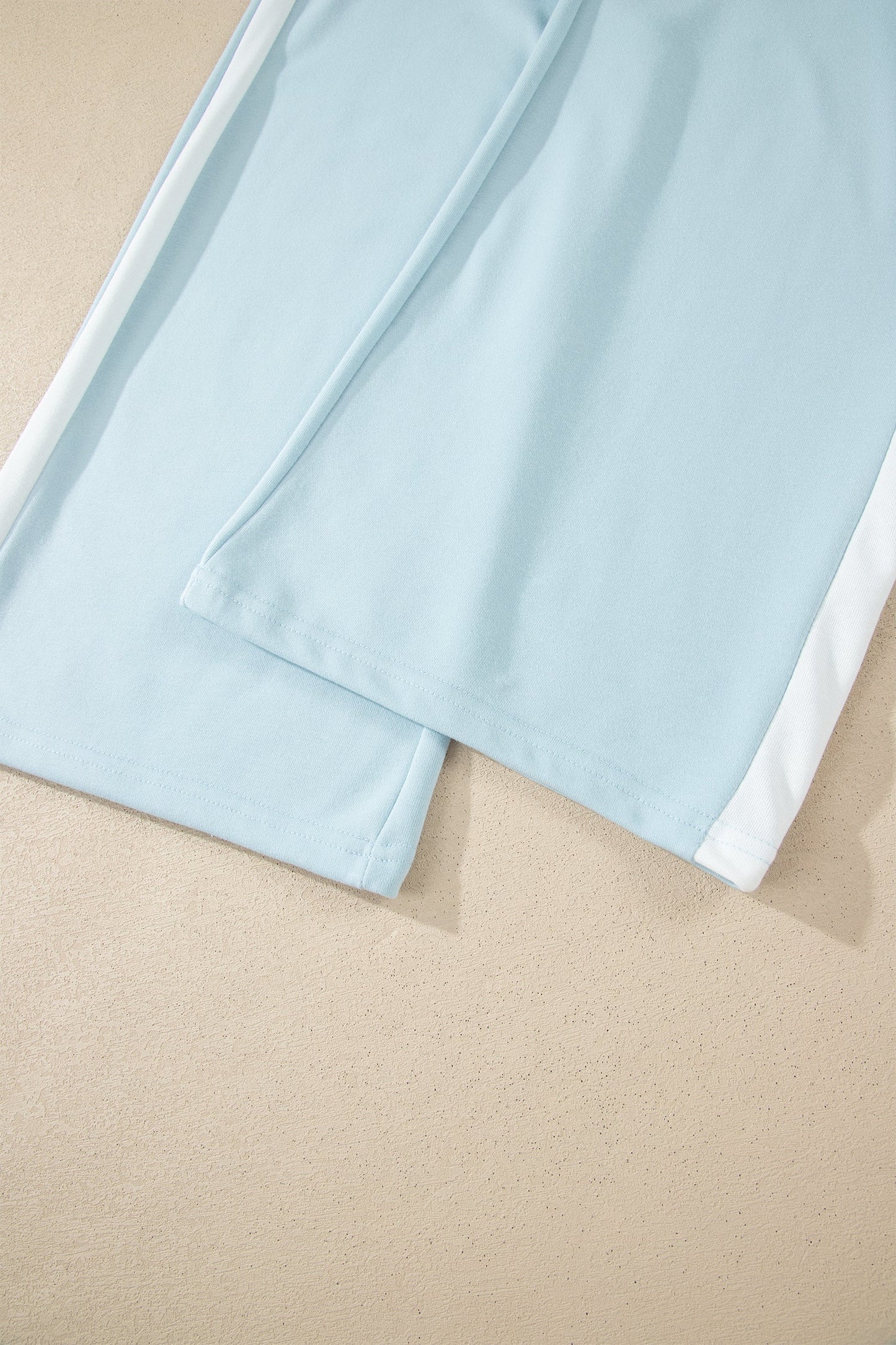 Contrast Trim Boxy Tank & Wide Leg Pants Set