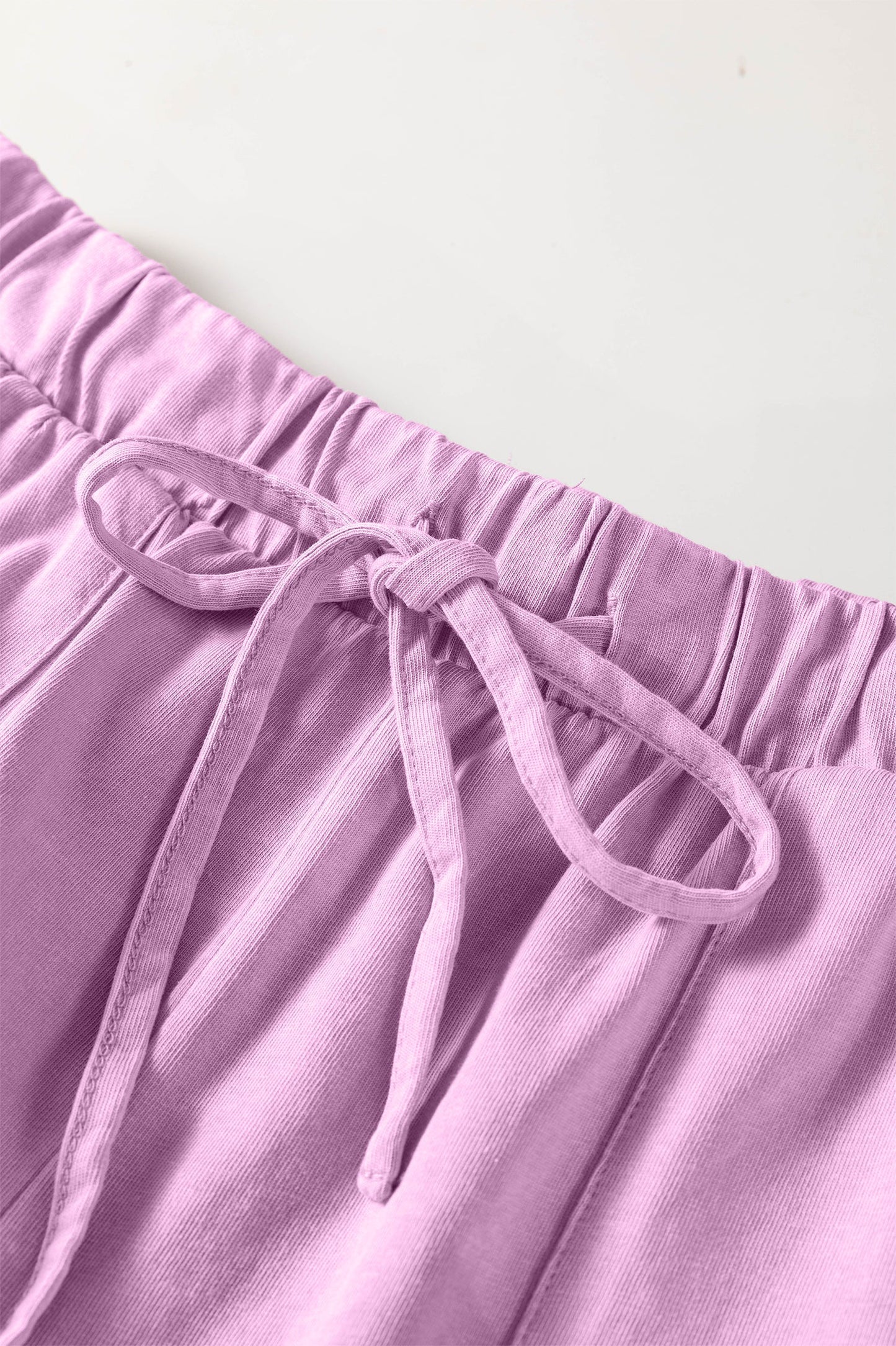 Mineral Wash Top & Drawstring Shorts Set