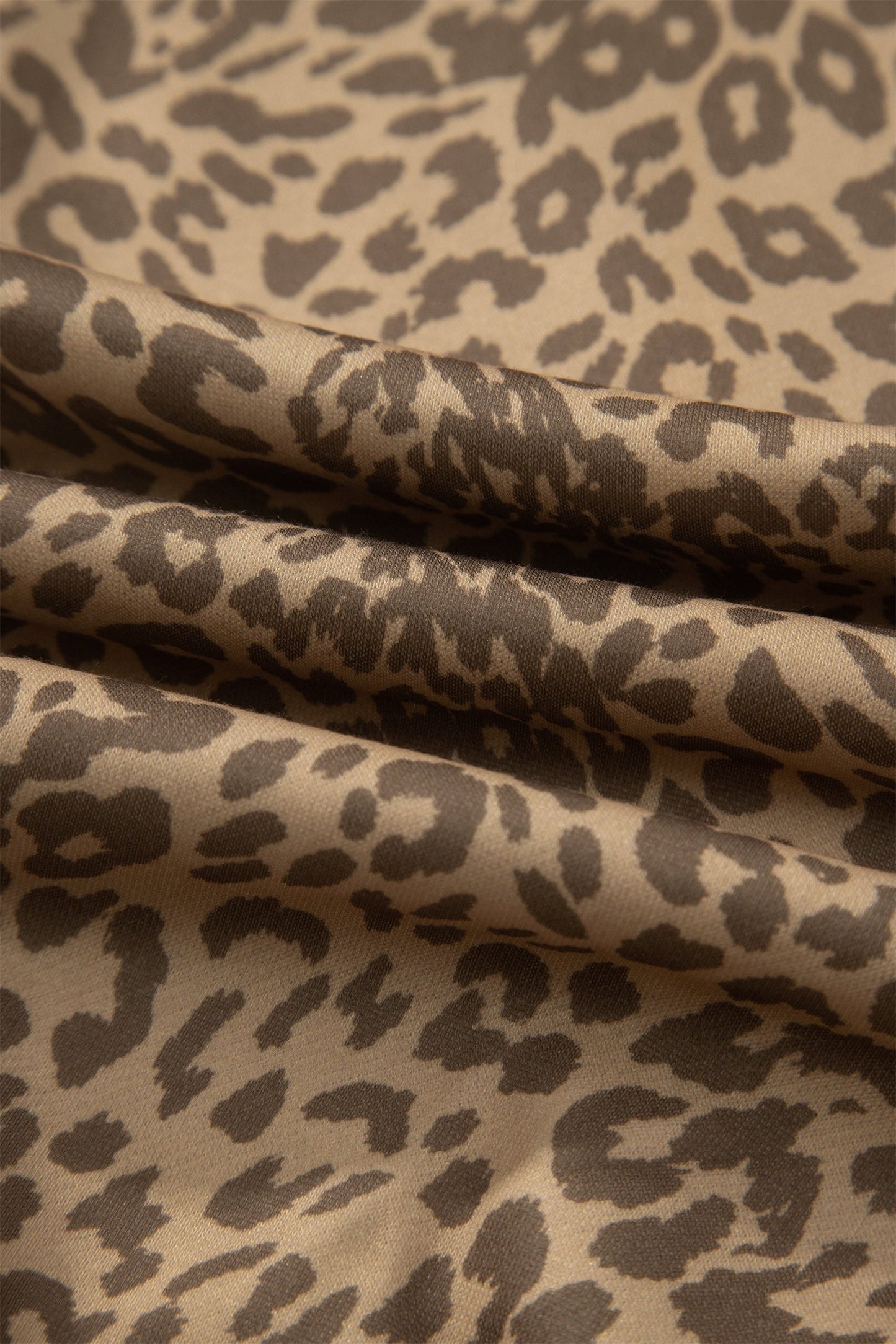 Leopard Star Patch Drawstring Jogger Pants
