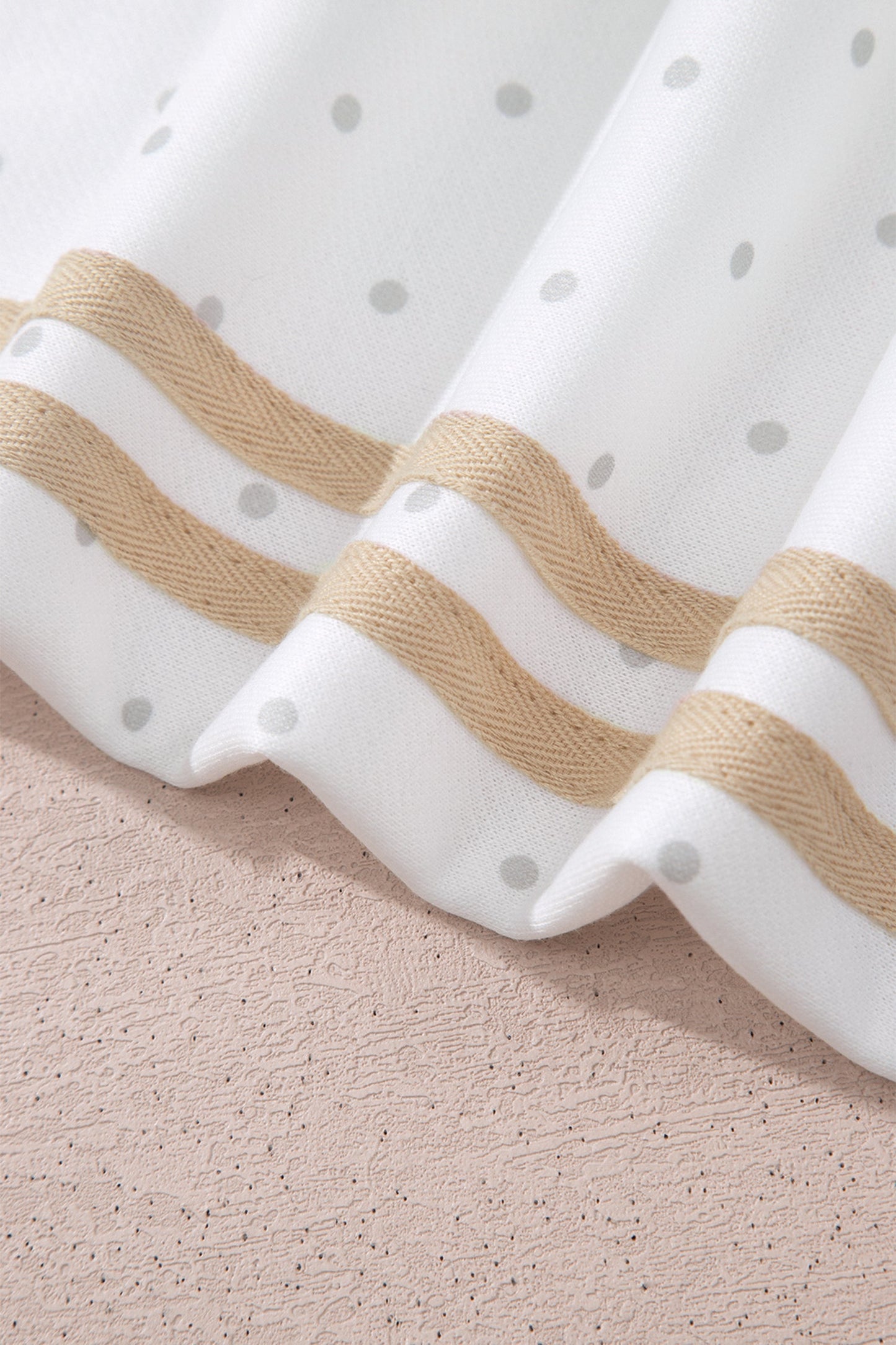 Polka Dot Side Stripe Detail Sweatshirt & Shorts Set