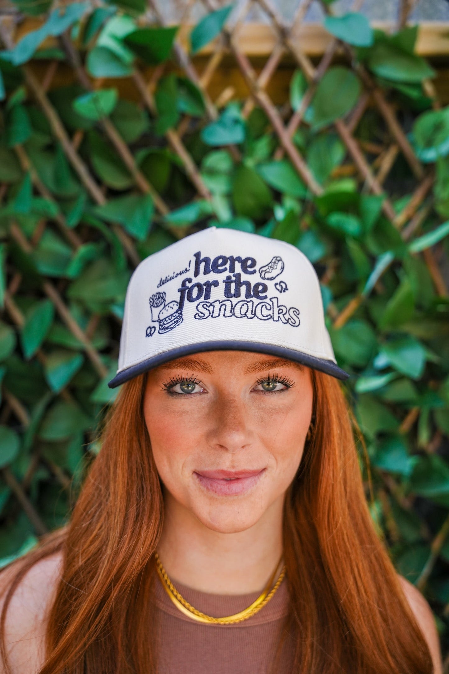 HERE FOR THE SNACKS CANVAS CAP