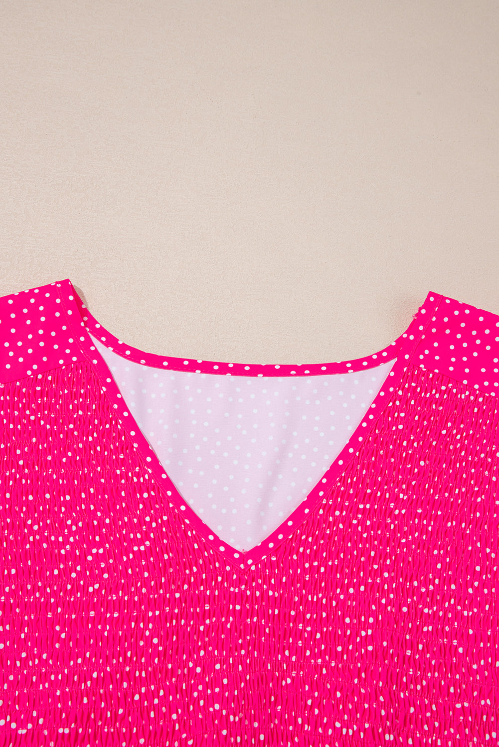 Plus Size Polka Dot V-Neck Midi Dress