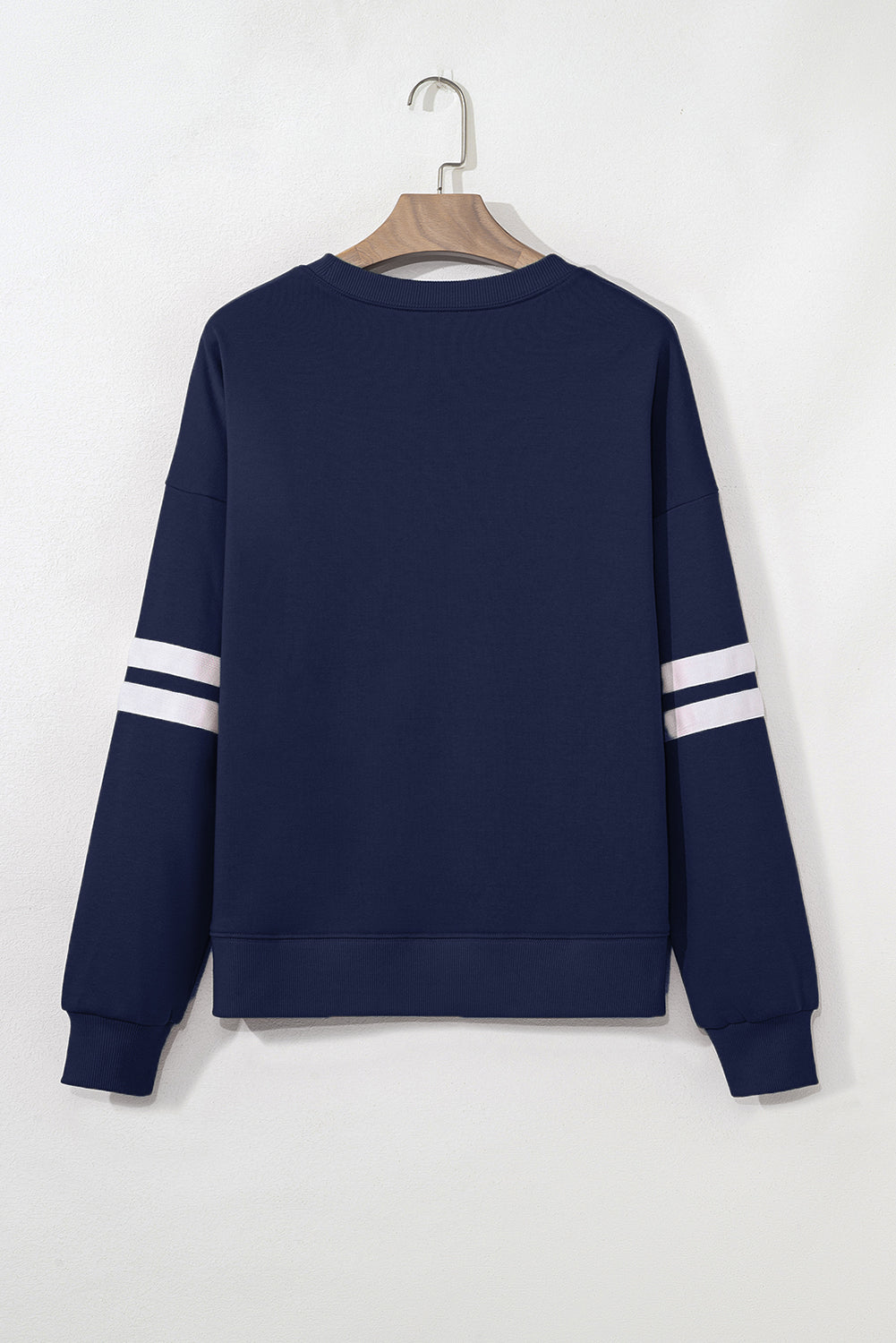 Varsity Stripe Detail Drop Shoulder Oversized Sweatshirt