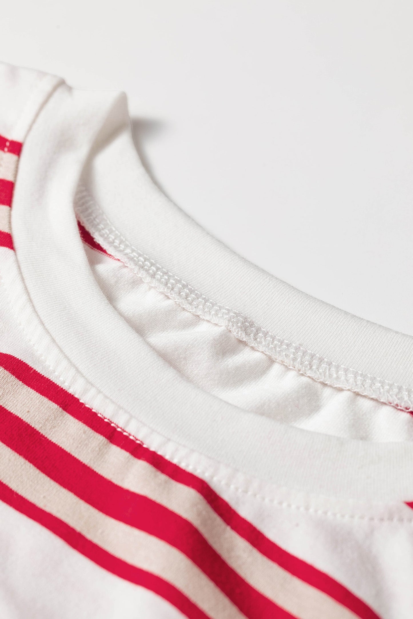 Stripe Drop Shoulder Long Sleeve Pullover Top