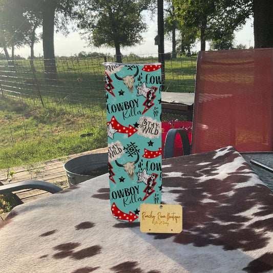 Cowboy Killer Western 20oz Skinny Tumbler