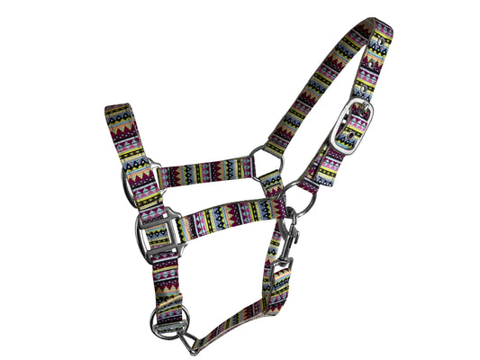 Multi Color Halter pattern in orange, pink, blue, and yellow- Pony Size