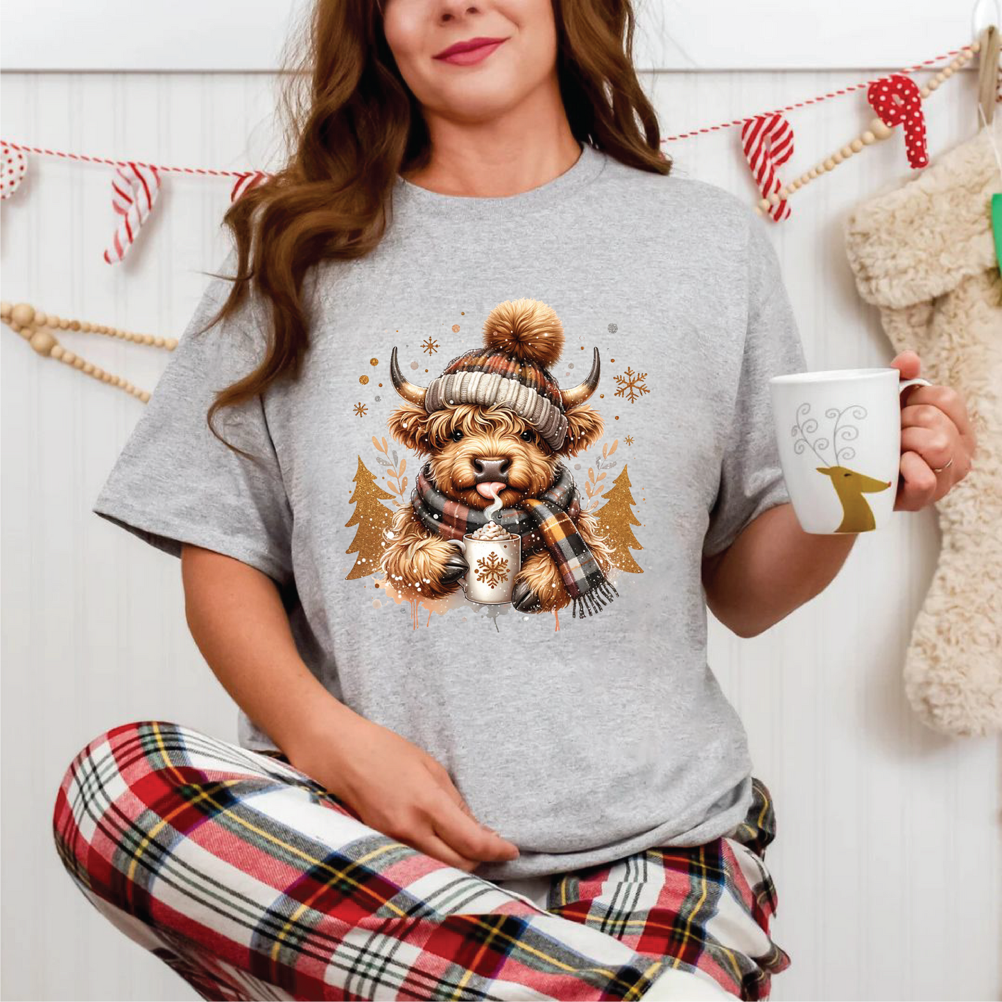 Winter Highland Cow Tees