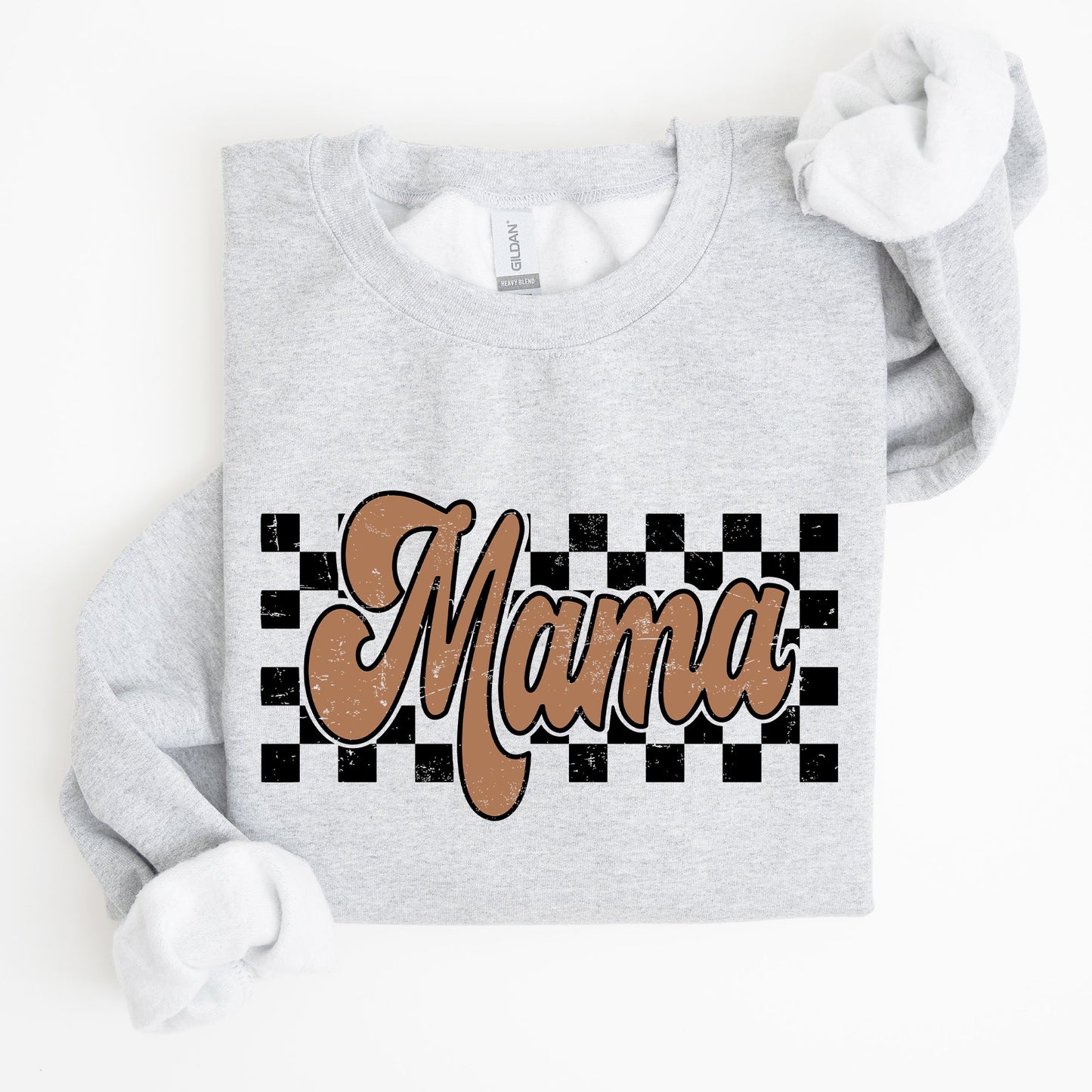 Mama Retro Checkered, Aesthetic, Vintage Sweatshirt