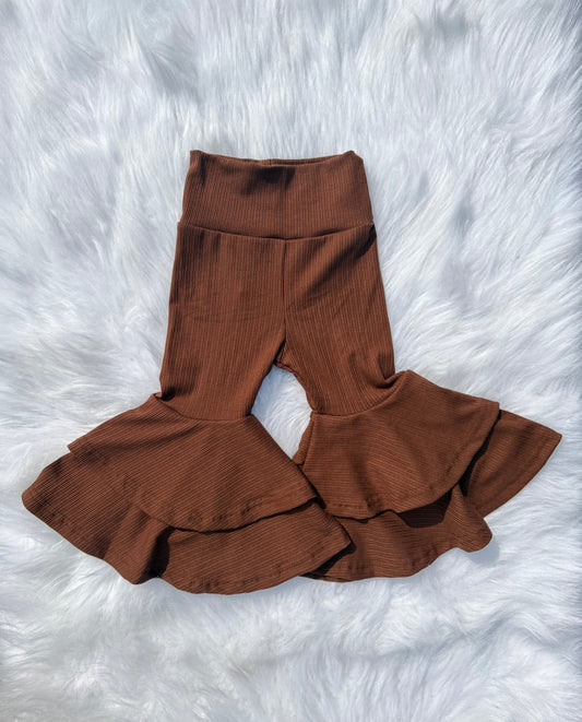 Chocolate Brown Double Bell Bottoms