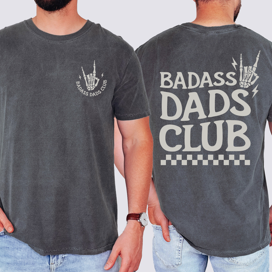 Badass Dads Club, Skeleton, Brother, Father's Day, Husband, Guy Gift, Comfort Colors T-Shirt
