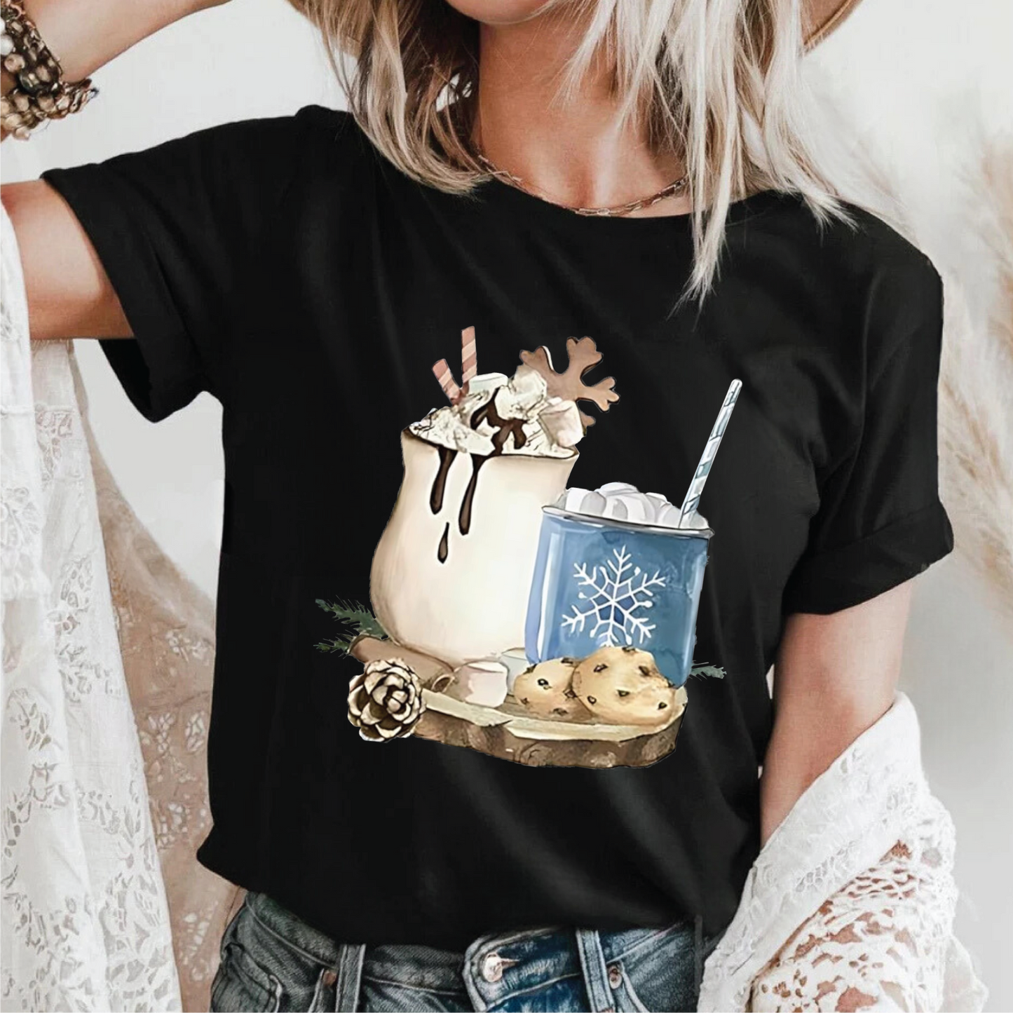 Hot Chocolate And Cookies Tees